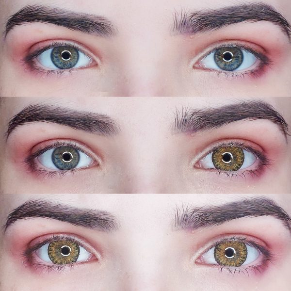 Контактные линзы с контейнером для хранения линз "3-tone Brown ...