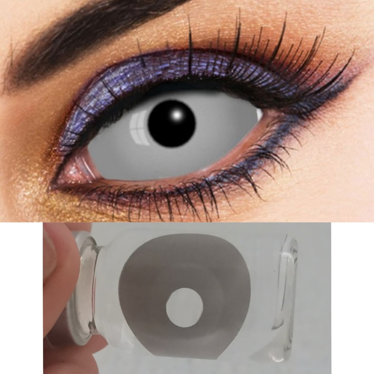 Склеральные линзы "Full Gray" - Kawaii lenses